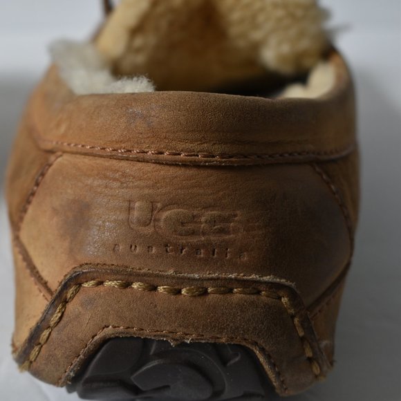 UGG Men's Byron Chestnut Brown Slip On Moccasin's Loafer Slipper Size 10 - Picture 8 of 10